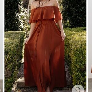 Off-Shoulder Maxi Dress